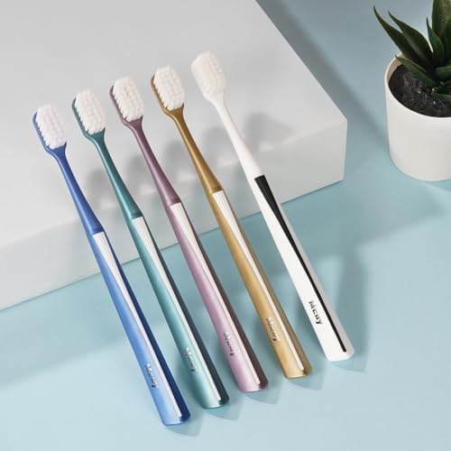 Cepillos de Dientes Mcuy GentleClean Pro Extra Suaves para Adultos - 5 Piezas de Cepillos Manuales con Cerda Súper Ultra Suave para Encías Sensibles - imagen 8