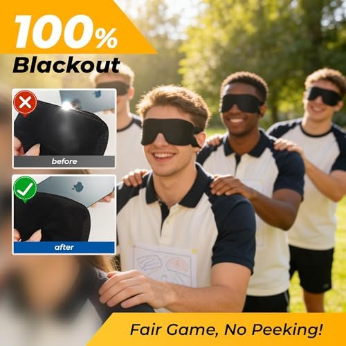 CROUVM Paquete de 30 Máscaras de Dormir Desechables, Antifaces Negros para Juegos de Fiesta, Actividades de Equipo y Viajes para Adultos y Niños - imagen 2
