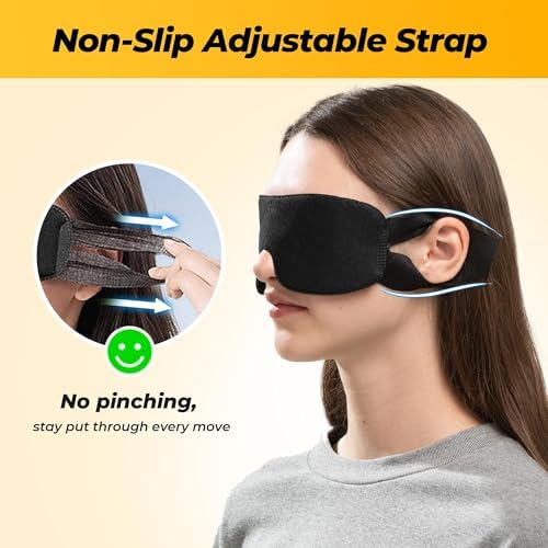 CROUVM Paquete de 30 Máscaras de Dormir Desechables, Antifaces Negros para Juegos de Fiesta, Actividades de Equipo y Viajes para Adultos y Niños - imagen 4