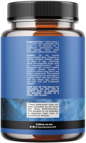 Suplemento de Vitamina D3 con K2 MK7 - Tabletas de Vitamina D3 2000 IU y K2 para Apoyo Inmunológico, Salud Ósea, Salud Cardiaca y Ánimo - VIT - 60 - imagen 2