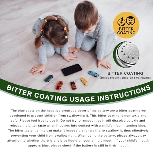 Baterías EVERWIN CR2032 Paquete de 10 - Batería de Litio 240 mAh 3v con Recubrimiento Amargo, Compatible con AirTag, Reloj, Control Remoto de Auto, - imagen 7