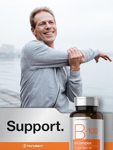 Complejo de Vitamina B-100 Horbäach | 60 Cápsulas | Suplemento Sin OGM y Libre de Gluten - imagen 6