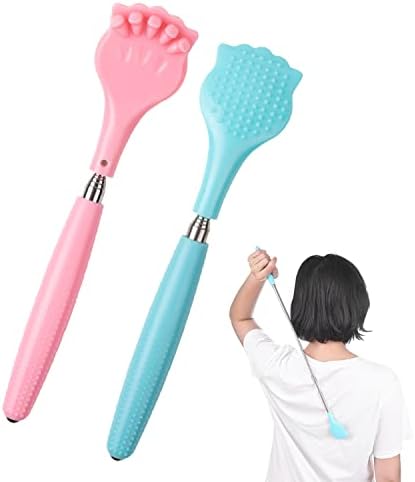 WUBAYI 2 Piezas Rascadores de Espalda, Rascadores Portátiles y Expandibles, Masajeador de Mano Antideslizante con Mango Telescópico para Masajes en - imagen 1