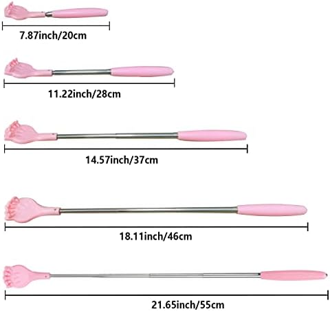 WUBAYI 2 Piezas Rascadores de Espalda, Rascadores Portátiles y Expandibles, Masajeador de Mano Antideslizante con Mango Telescópico para Masajes en - imagen 2