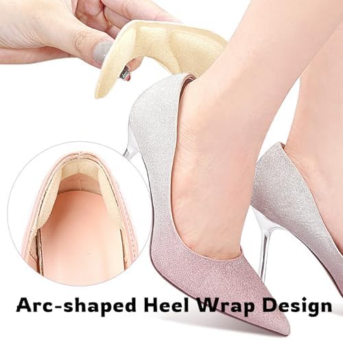 Plantillas de Talón para Zapatos, Protectores Antideslizantes para Hombres y Mujeres, Espuma de Memoria para Evitar Ampollas y Deslizamientos (4 - imagen 4