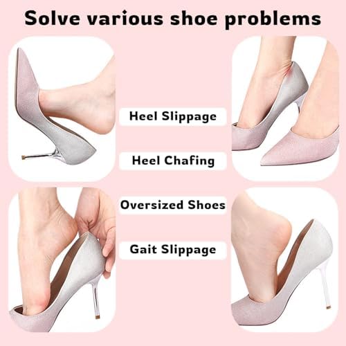 Plantillas de Talón para Zapatos, Protectores Antideslizantes para Hombres y Mujeres, Espuma de Memoria para Evitar Ampollas y Deslizamientos (4 - imagen 5