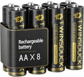 Baterías Recargables TWINSDUCK AA 8 Piezas, 2800mAh NiMH Pre-Cargadas para Control Remoto, Relojes, Juguetes, Linternas y Controladores de Juegos - imagen 1