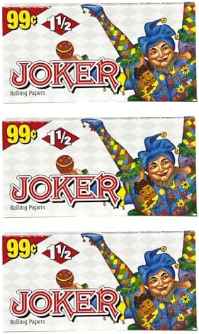 Papel para Cigarrillos Joker 1 1/2 - Papel para Enrollar Clásico, 24 Hojas por Paquete (3 Paquetes) - imagen 1