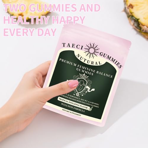 Gomitas Taeci de Piña para el Balance Femenino – Probióticos para la Salud Vaginal y pH, Apoya el Olor y Flora con Vitamina C – Veganas, Sin Gluten – - imagen 6