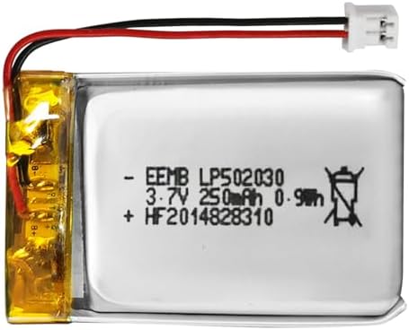 Batería de polímero de litio EEMB 3.7V 250mAh 502030 recargable con conector JST 2.0mm para VXI Blue Parrott - Verifica dispositivo y polaridad antes - imagen 1
