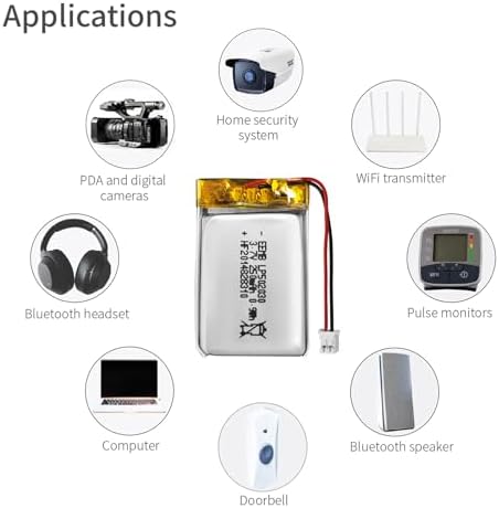 Batería de polímero de litio EEMB 3.7V 250mAh 502030 recargable con conector JST 2.0mm para VXI Blue Parrott - Verifica dispositivo y polaridad antes - imagen 8