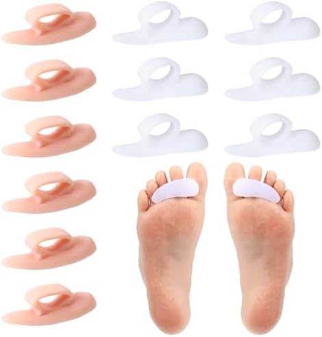 YBEATY 12 Pares de Almohadillas de Gel para Dedos en Martillo, Soporte para Alivio del Dolor en Dedos Cruzados y Curvados para Hombres y Mujeres - imagen 1