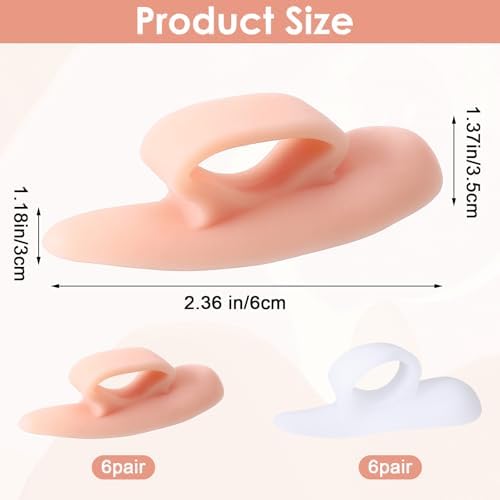 YBEATY 12 Pares de Almohadillas de Gel para Dedos en Martillo, Soporte para Alivio del Dolor en Dedos Cruzados y Curvados para Hombres y Mujeres - imagen 2