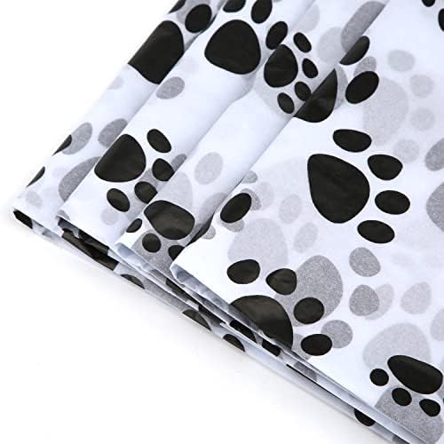30 Piezas de Papel de Seda para Empaque, 20x14in con Diseño de Huellas de Perro, Papel Bonito para Fiestas de Navidad, Bodas y Manualidades (Fondo - imagen 3