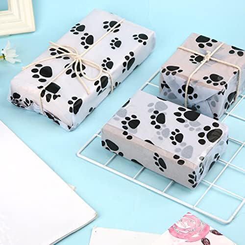 30 Piezas de Papel de Seda para Empaque, 20x14in con Diseño de Huellas de Perro, Papel Bonito para Fiestas de Navidad, Bodas y Manualidades (Fondo - imagen 5