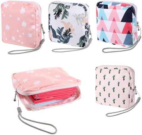 Bolsa de Almacenamiento de Toallas Sanitarias Portátil (Paquete de 4), Mini Bolsa para Período, Accesorio Femenino para Chicas Adolescentes - imagen 2
