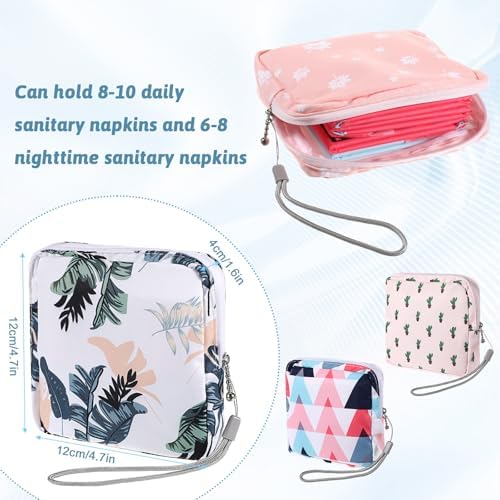 Bolsa de Almacenamiento de Toallas Sanitarias Portátil (Paquete de 4), Mini Bolsa para Período, Accesorio Femenino para Chicas Adolescentes - imagen 3