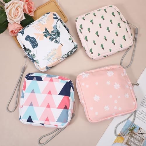 Bolsa de Almacenamiento de Toallas Sanitarias Portátil (Paquete de 4), Mini Bolsa para Período, Accesorio Femenino para Chicas Adolescentes - imagen 7