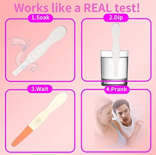 Paquete de 2 Pruebas de Embarazo Falsas que Siempre Dan Positivo - Broma de Prueba de Embarazo, Color Rosa - imagen 2