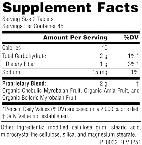 Triphala 1000mg de Planetary Herbals - 90 Tabletas - imagen 2