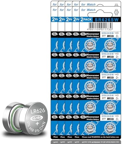 Baterías de botón Hunbath 100 Piezas SR626SW 377, Reemplazo AG4 LR626 LR66 377A 376 L626 1.55V, Larga Duración y a Prueba de Fugas - imagen 1