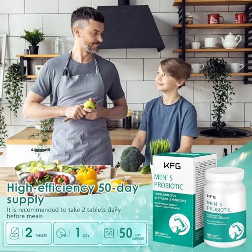 Suplemento Probiótico KFG 100 Mil Millones CFU, 20 Cepas, 2 Prebióticos y Enzimas Digestivas, Apoya Digestión, Inmunidad y Salud Intestinal, 100 - imagen 6