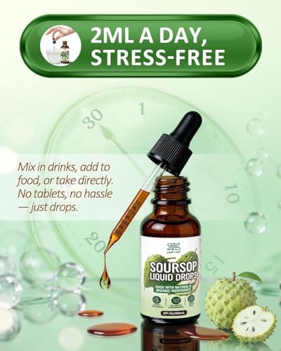 Gotas Líquidas ZonaVitalis de Soursop 9 en 1 con Musgo Marino, Moringa, Cúrcuma, Orégano y Semilla Negra | Bienestar General | Vegano, No GMO | 2 fl - imagen 6