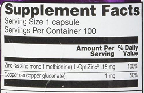 Vitacost Everyday, Zinc y Cobre, 100 Cápsulas - imagen 2