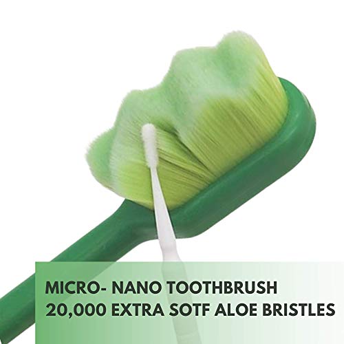 Cepillo de Dientes Extra Suave Wimolek para Encías y Dientes Sensibles. Cepillos Micro Nano con 20,000 Cerditas Ultra Suaves Infundidas con Aloe. - imagen 2