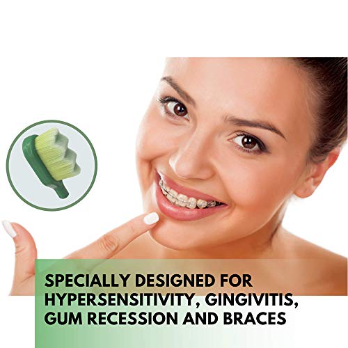 Cepillo de Dientes Extra Suave Wimolek para Encías y Dientes Sensibles. Cepillos Micro Nano con 20,000 Cerditas Ultra Suaves Infundidas con Aloe. - imagen 5