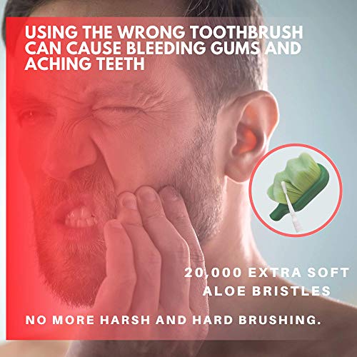 Cepillo de Dientes Extra Suave Wimolek para Encías y Dientes Sensibles. Cepillos Micro Nano con 20,000 Cerditas Ultra Suaves Infundidas con Aloe. - imagen 7