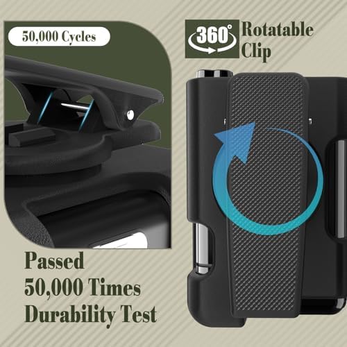 Funda Auriomuse para Bomba t:slim X2, con clip rotatable 360°, accesorios duraderos en color negro, soporte para bombas de insulina t:slim X2, - imagen 4