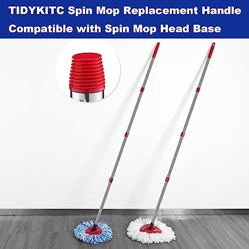 Mango de Repuesto para Mop Spin Compatible con O Cedar, 4 Secciones de 2.5 a 5 Pies, Tornillo Alemán (Base y Repuesto no Incluidos) - imagen 2