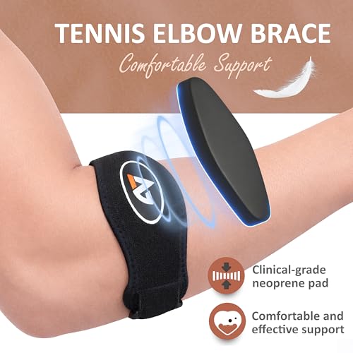 Faja para Codo AetherGear con Correa de Repuesto (1 paquete) - Soporte para Antebrazo con Almohadilla de Compresión para Tendinitis, Codo de Tenista - imagen 4