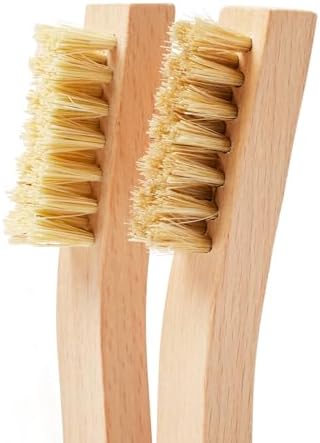 Set de Cepillos de Utilidad Otter Wax | 2 Piezas | Cepillo de Cerda de Caballo + Cepillo de Limpieza Tampico | Herramientas Naturales para Cuidado de - imagen 4