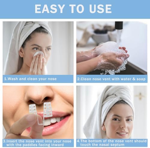 Dispositivos Antisnoring Sinlxcoy 8 Piezas - Válvulas Nasales/Dilatadores Nasales para Dormir y Respirar, Abre Nariz para Dejar de Roncar, Efectivos - imagen 5
