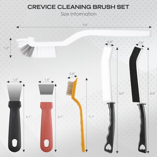 Juego de 14 Cepillos de Limpieza Navatiee, Cepillos de Cerdas Duras para Grout y Fregaderos, Herramienta Multifuncional para Baño y Cocina - imagen 2