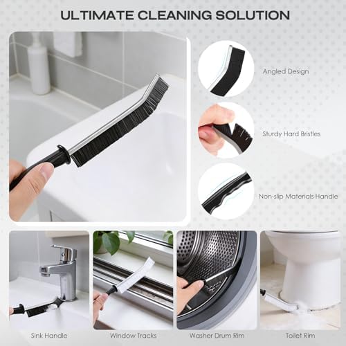 Juego de 14 Cepillos de Limpieza Navatiee, Cepillos de Cerdas Duras para Grout y Fregaderos, Herramienta Multifuncional para Baño y Cocina - imagen 3
