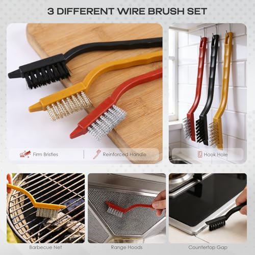 Juego de 14 Cepillos de Limpieza Navatiee, Cepillos de Cerdas Duras para Grout y Fregaderos, Herramienta Multifuncional para Baño y Cocina - imagen 4