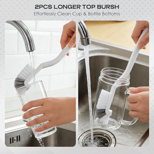 Juego de 14 Cepillos de Limpieza Navatiee, Cepillos de Cerdas Duras para Grout y Fregaderos, Herramienta Multifuncional para Baño y Cocina - imagen 5