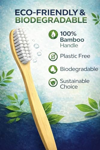 Cepillos de Dientes de Bambú VELNOVA (Paquete de 10) – Cerdas Suaves Sin BPA, Mango de Madera Biodegradable, Vegano y Libre de Plástico, Cuidado Oral - imagen 4