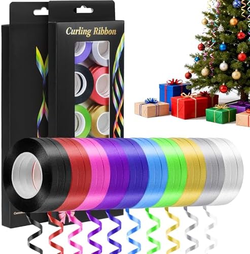 Cinta Rizada SZXFUWEI para Regalos: Paquete de 30 Rollos en 10 Colores de 1/5 Pulgada para Decoración del Día de las Madres y Fiestas - imagen 1