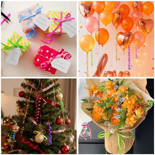 Cinta Rizada SZXFUWEI para Regalos: Paquete de 30 Rollos en 10 Colores de 1/5 Pulgada para Decoración del Día de las Madres y Fiestas - imagen 5