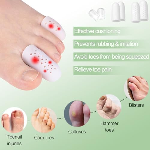 Protector de Dedos de Silicón VYNFLICK: 30PCS Fundas de Gel Antifricción Transpirables para Uñas, Bunion, Callos, Ampollas y Dolor en Pies para - imagen 4