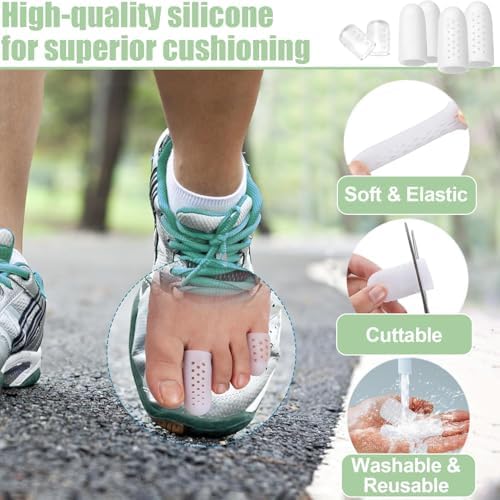 Protector de Dedos de Silicón VYNFLICK: 30PCS Fundas de Gel Antifricción Transpirables para Uñas, Bunion, Callos, Ampollas y Dolor en Pies para - imagen 5
