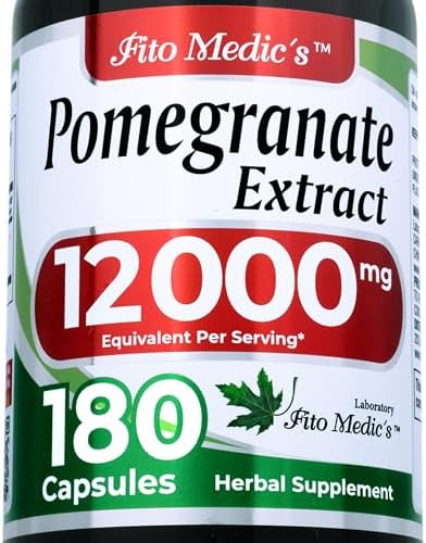 Suplemento de Extracto de Granada FITO MEDIC'S Lab, 180 Cápsulas, Fórmula Herbal - imagen 1