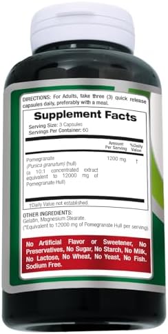 Suplemento de Extracto de Granada FITO MEDIC'S Lab, 180 Cápsulas, Fórmula Herbal - imagen 3