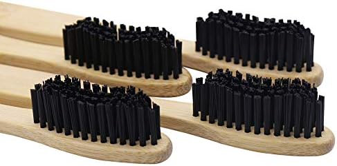 Cepillo de Dientes N-amboo Super Duro de Bambú, Cabeza Grande, Manual, Cerdas Duras, Paquete de 4 - imagen 2