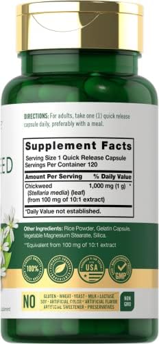Suplemento de Chickweed Carlyle | 120 Cápsulas | Sin OGM y Libre de Gluten - imagen 2