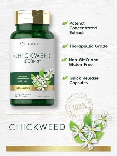 Suplemento de Chickweed Carlyle | 120 Cápsulas | Sin OGM y Libre de Gluten - imagen 3